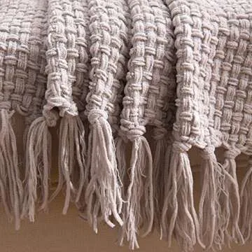 Luxurious PERSUN Knitted Throw Blanket - Soft & Decorative