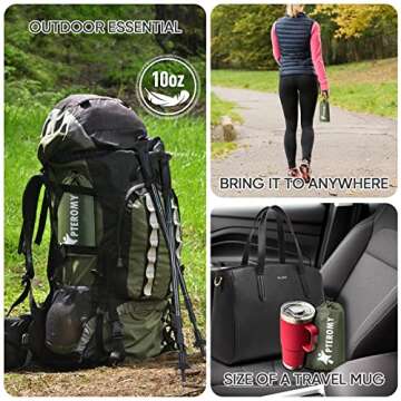 PTEROMY Hooded Rain Poncho for Adult with Pocket, Waterproof Lightweight Unisex Raincoat for Hiking Camping Emergency (Green)