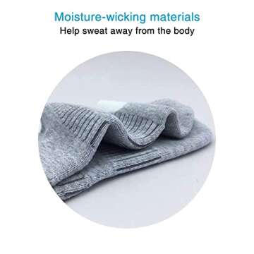 BERING Women's Performance Athletic Ankle Running Socks, Size 6-9, Grey, 6 Pairs