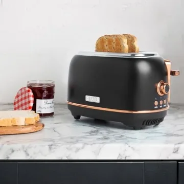 Haden Heritage 2-Slice Toaster Adjustable Browning Black Copper