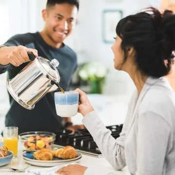 Farberware 50124 Classic Yosemite Stainless Steel Coffee Percolator - 8 Cup, Silver,Stovetop