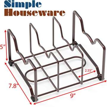 Simple Houseware Kitchen Houseware Organizer Pantry Rack, Bronze