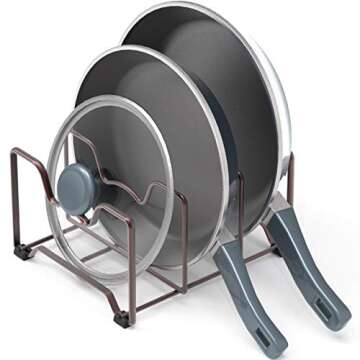 Simple Houseware Kitchen Houseware Organizer Pantry Rack, Bronze