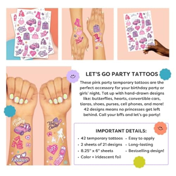 xo, Fetti Pink Temporary Tattoos for Fun Parties and Favors
