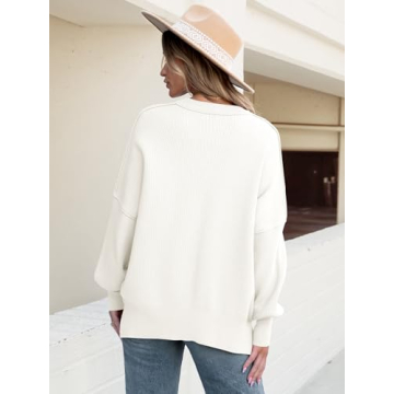 Stylish ANRABESS Women Fall Oversized Knit Pullover