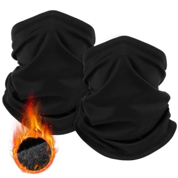 LUOLIIL VOE 2 Pack Winter Neck Gaiter Warmer for Men & Women, Windproof Face Cover Soft Fleece Face ...