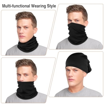 LUOLIIL VOE 2 Pack Winter Neck Gaiter Warmer for Men & Women, Windproof Face Cover Soft Fleece Face Mask Scarf for Cold Weather Outdoor Sports Skiing Cycling