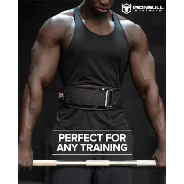 Weightlifting Belt For Men and Women - 6 Inch Auto-Lock Weight Lifting Back Support, Workout Back Support for Lifting, Fitness, Cross Training and Powerlifitng (Large, Black)