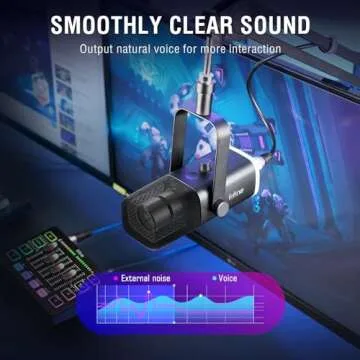 FIFINE Gaming Equipment Bundle, Dynamic XLR/USB Gaming Microphone Set with Streaming Audio Mixer for Podcast Recording Video Vocal, RGB Gamer Set with Volume Fader/XLR Interface for PC-AmpliGame KS5