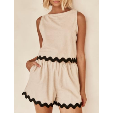 Tankaneo Womens Summer Lounge Set with Shorts