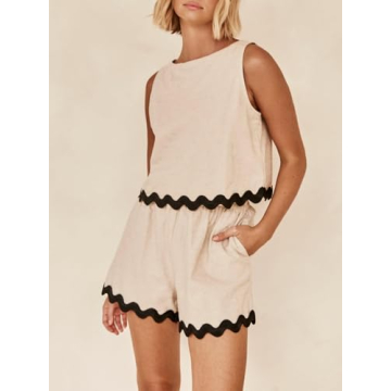 Tankaneo Womens Summer Lounge Set with Shorts