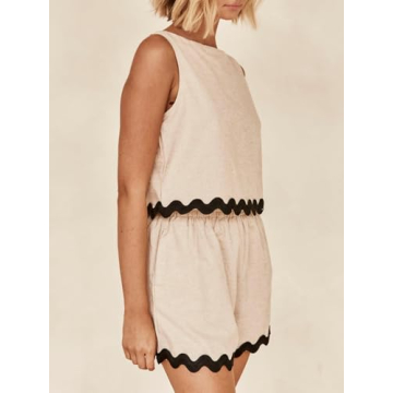 Tankaneo Womens Summer Lounge Set with Shorts