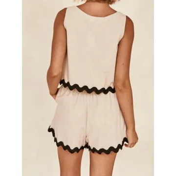 Tankaneo Womens Summer Lounge Set with Shorts