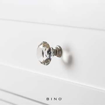 BINO 12-Pack Elegant Crystal Cabinet Knobs – 1.25 Inch