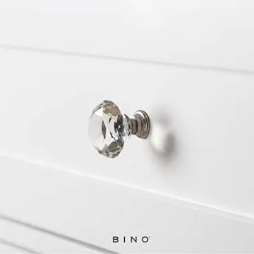 BINO 12-Pack Elegant Crystal Cabinet Knobs – 1.25 Inch