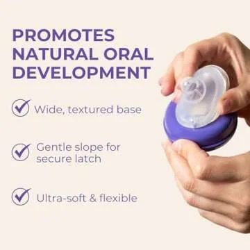 Lansinoh NaturalWave Baby Bottle Nipples – 100% Soft, Durable Silicone, Made Without BPA BPS, Anti-Colic, Supports Baby’s Developing Mouth and Teeth, Medium Flow, Size M, 2 Count, 3+ Months