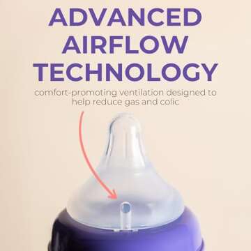 Lansinoh NaturalWave Baby Bottle Nipples – 100% Soft, Durable Silicone, Made Without BPA BPS, Anti-Colic, Supports Baby’s Developing Mouth and Teeth, Medium Flow, Size M, 2 Count, 3+ Months