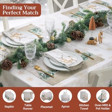 Maison d' Hermine 100% Cotton Tablecloth for Holidays