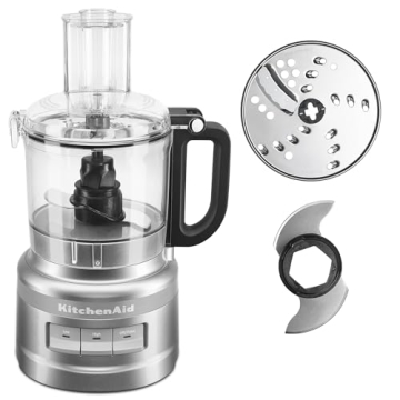 Compact 7 Cup KitchenAid Food Processor in Silver