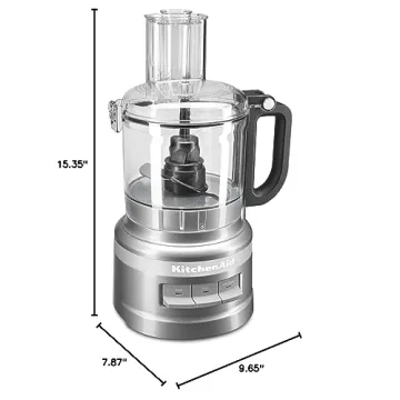 Compact 7 Cup KitchenAid Food Processor in Silver