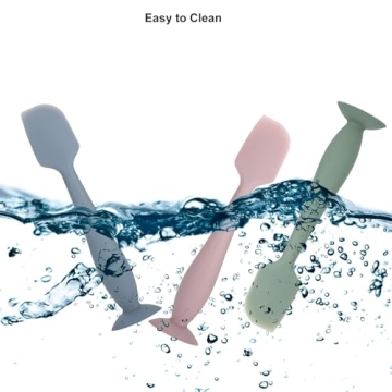 3 Pack Baby Diaper Cream Spatula Applicator, Soft Silicone Butt paste Spatula Diaper Cream Brush with Suction Cup Base (Cyan, Pink, Green)