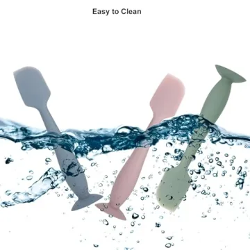 3 Pack Baby Diaper Cream Spatula Applicator, Soft Silicone Butt paste Spatula Diaper Cream Brush with Suction Cup Base (Cyan, Pink, Green)