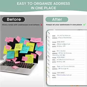 Taja Address Book with Alphabetical Tabs,Hardcover Address Book Large Print for Record Contacts, Sma...