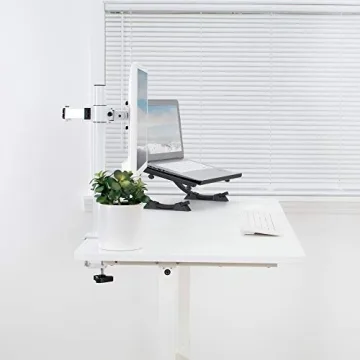 VIVO Height Adjustable Crank Sit Stand Office Desk