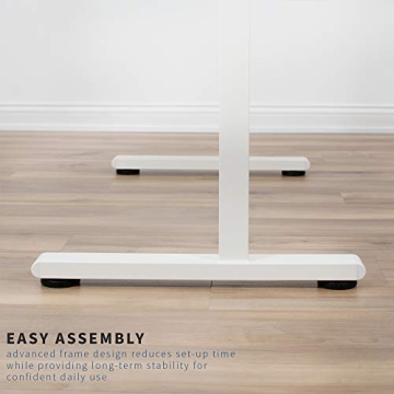 VIVO Height Adjustable Crank Sit Stand Office Desk