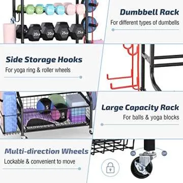 PLKOW Dumbbell Weight Rack for Efficient Home Gym Storage