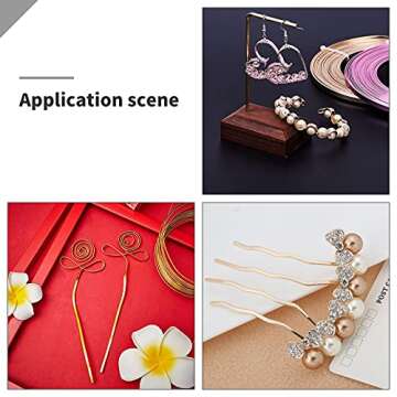 BENECREAT Gold 32 Feet Jewelry Craft Wire - Aluminum