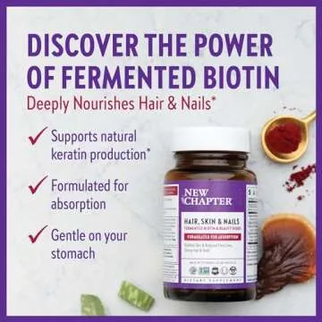 New Chapter Biotin Vegan Supplement for Hair Skin Nails