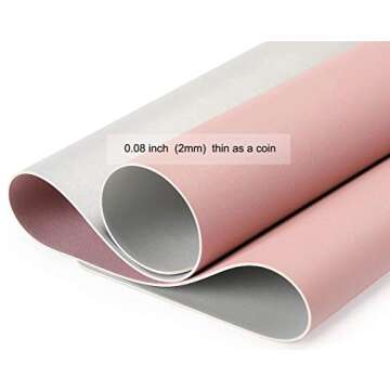 SUJAYU Dual Sided PU Leather Desk Pad, Mouse Pad, Office Desk Mat, Non-Slip Laptop Desk Pad, Waterproof Desk Writing Pad for Office and Home (23.6" x 11.8", Pink+Silver)