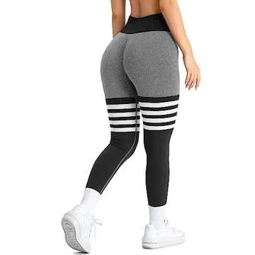 A AGROSTE Seamless Workout Leggings for Women Scrunch Butt Lifting Leggings Booty High Waisted Yoga Pants Gym Leggings
