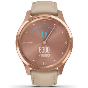 Garmin vivomove Luxe Hybrid Smartwatch for Stylish Fitness