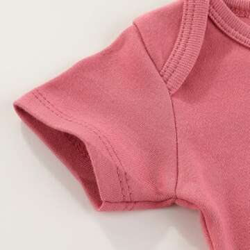 BESDEAR Sweet One Birthday Outfit Girl Baby Clothes Funny Baby Bodysuits First Birthday Gifts For Girls Mauve 12-18 months