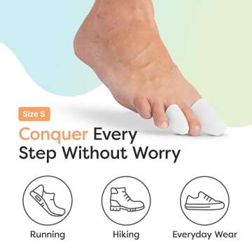ZenToes 6 Pack Gel Toe Cap and Protector - Cushions and Protects to Provide Relief from Missing or I...
