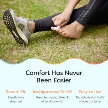 ZenToes 6 Pack Gel Toe Cap and Protector - Cushions and Protects to Provide Relief from Missing or Ingrown Toenails, Corns, Blisters, Hammer Toes (Small, White)