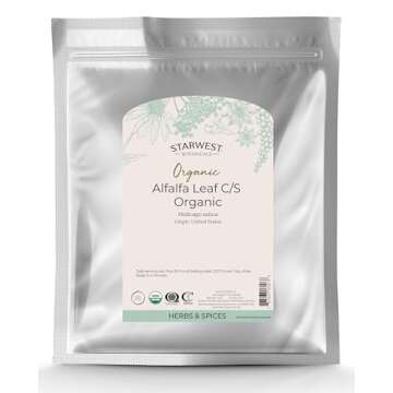 Starwest Botanicals Organic Alfalfa Leaf Cut - Nutrient-Rich Herbal Tea