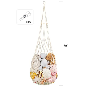 Mkono One-Hook Hanging Toy Organizer for Kids