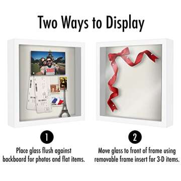 Americanflat 11x11 Shadow Box Frame - Elegant Memory Display