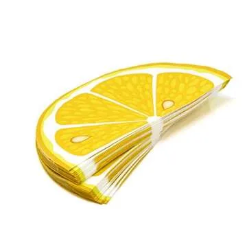 Gift Boutique Yellow Lemon Citrus Fruit Party Supplies Tableware Set Includes 24 9" Paper Plates 24 7" Plate 24 9 Oz Cups 50 Lunch Napkins for Lemons Lemonade Tropical Themed Disposable Dinnerware