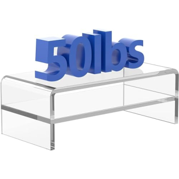 Egchi Acrylic Monitor Stand Riser 2 Tier Clear Desk Organizer