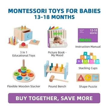 Tookyland Montessori Toy Set for 1-Year-Olds - 8 Educational Toys