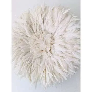 Zeal Living Authentic African Juju Hats - Set of 4, White