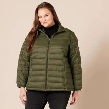 Lightweight Water-Resistant Puffer Jacket for Women