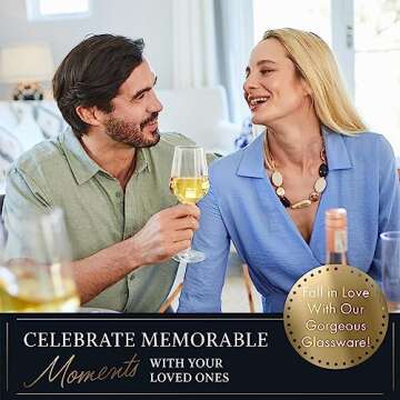 ELIXIR GLASSWARE Wine Glasses Set of 2-13 oz - Red Wine Glasses, White Wine Glasses, Hand Blown Crys...