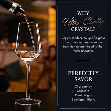 ELIXIR GLASSWARE Wine Glasses Set of 2-13 oz - Red Wine Glasses, White Wine Glasses, Hand Blown Crystal Wine Glasses - Long Stem Wine Glasses - Housewarming Gifts for Women and Men, Wine Gifts