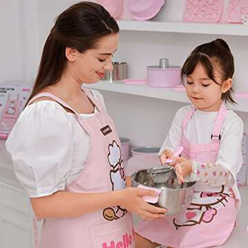 CHEFMADE Hello Kitty Fine Mesh Strainers, 5.5-Inch Stainless Steel Strainer Wire Sieve with Insulated Handle for Kitchen, Cooking, Food Preparation (Pink)