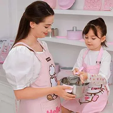 CHEFMADE Hello Kitty Fine Mesh Strainers, 5.5-Inch Stainless Steel Strainer Wire Sieve with Insulated Handle for Kitchen, Cooking, Food Preparation (Pink)